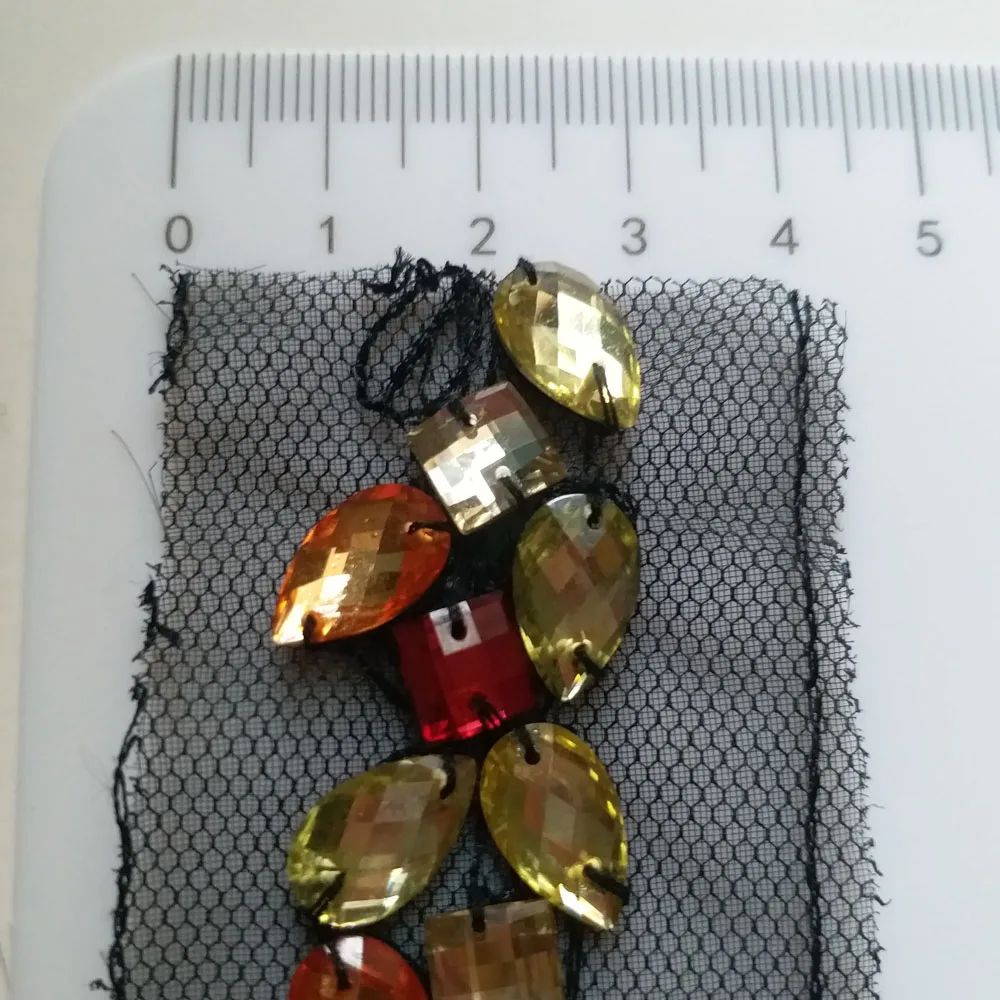 rhinestone appliques fringe trim for clothes