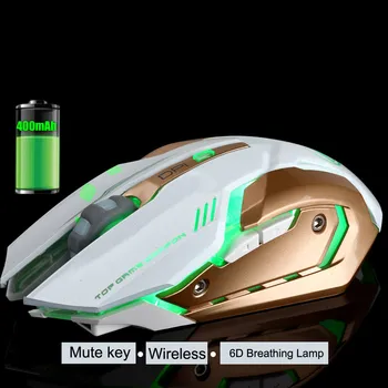 

Rechargeable Wireless Silent LED 2400DPI Backlit USB Optical Ergonomic Gaming Mouse Computer Mouse For imac pro macbook/laptop