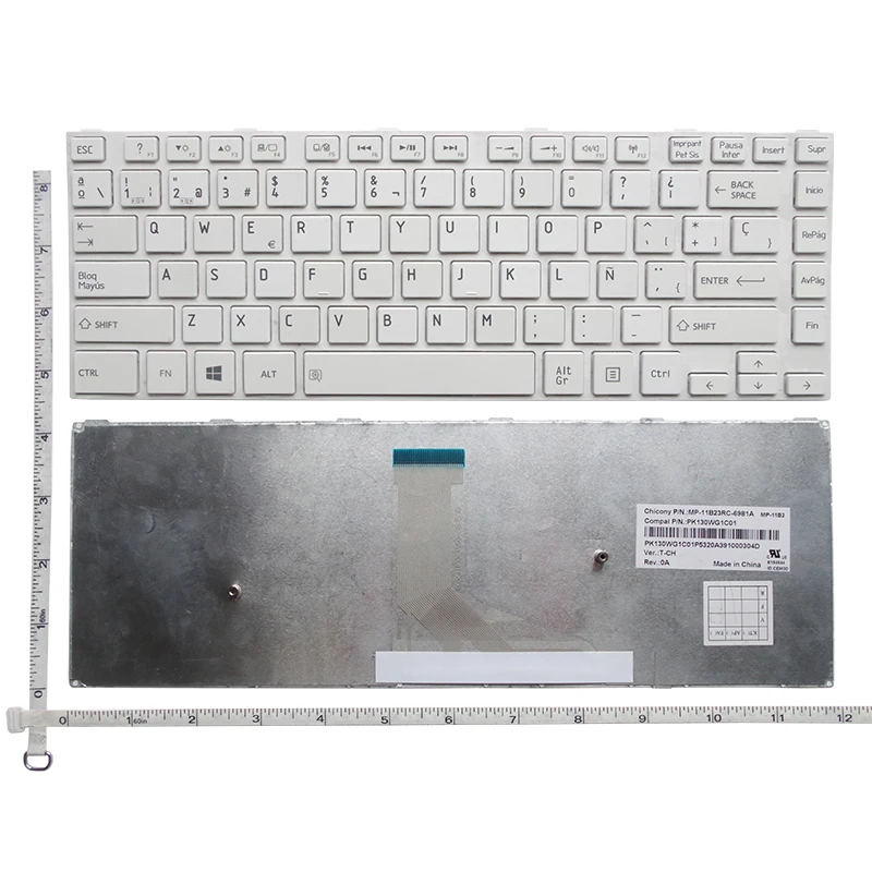 Teclado de Laptop Toshiba Satellite cm 10 cm Usb Teclado para Computador Notebook Modelo C40 C45 C45t Teclado de substituição - Imagem 4