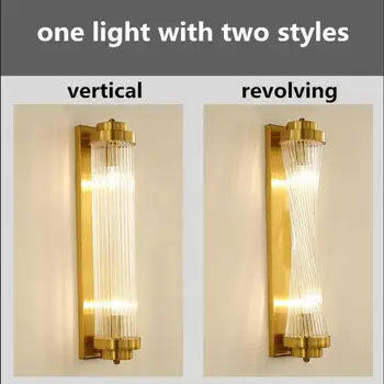 

Wall Lamp Light Wall Sconces Led Crystal Wall Lamp Decoration Adjustable Square Brass Stainless Steel Art 110v 220v Wall Mounted