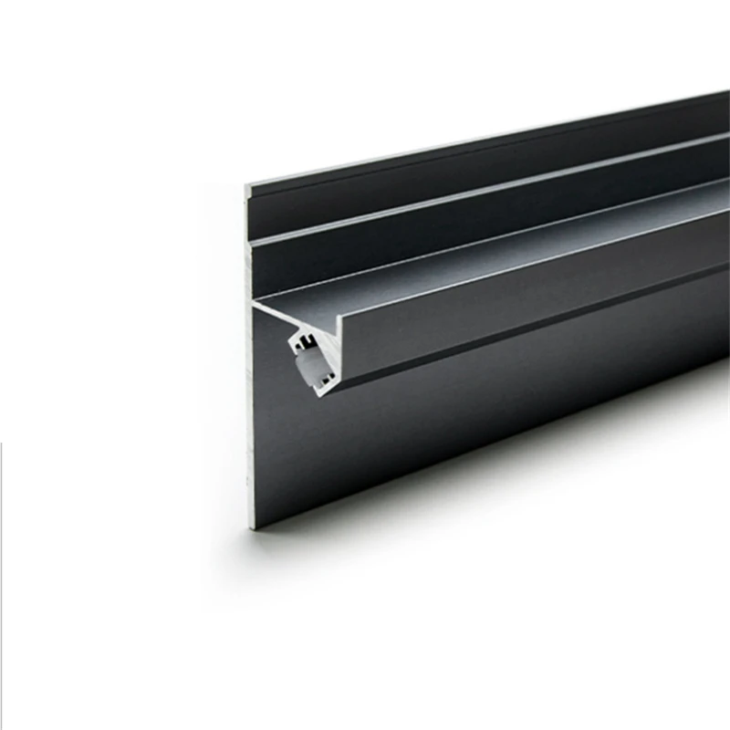 

18Pcs Of 1M 40Inch 18mm Board Skirting line LED Aluminum Profile,Wall Base Tile Holder 12V 5MM Strip 6 CM High Corridor Diffuser