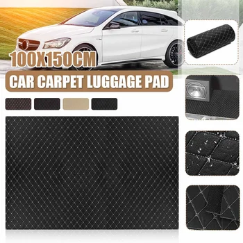 

100x150cm Car Floor Mat Carpet Leather Rear Trunk Luggage Pad Waterproof Foot Mat Universal