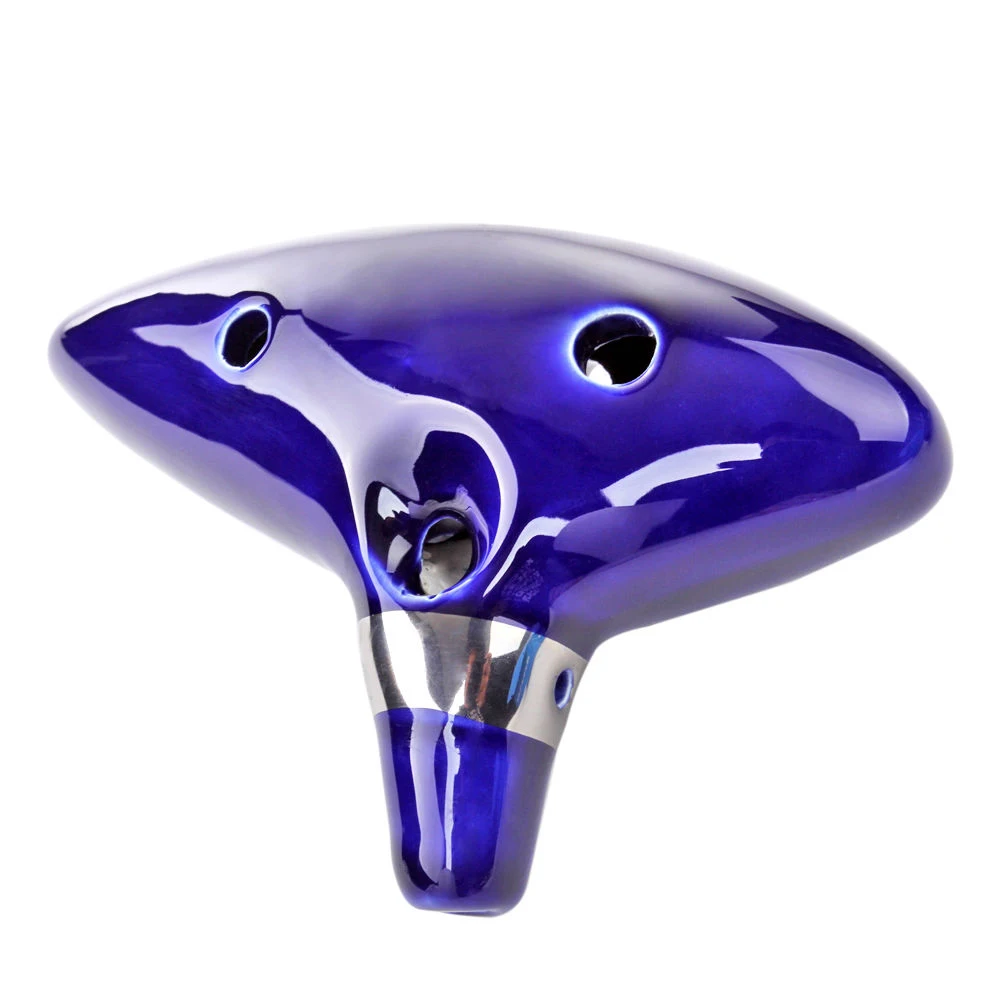 12 Hole Blue Ocarina Ceramic Alto C Legend of Zelda Wind Excellent Instrument Inspired of Time Musical Instrument