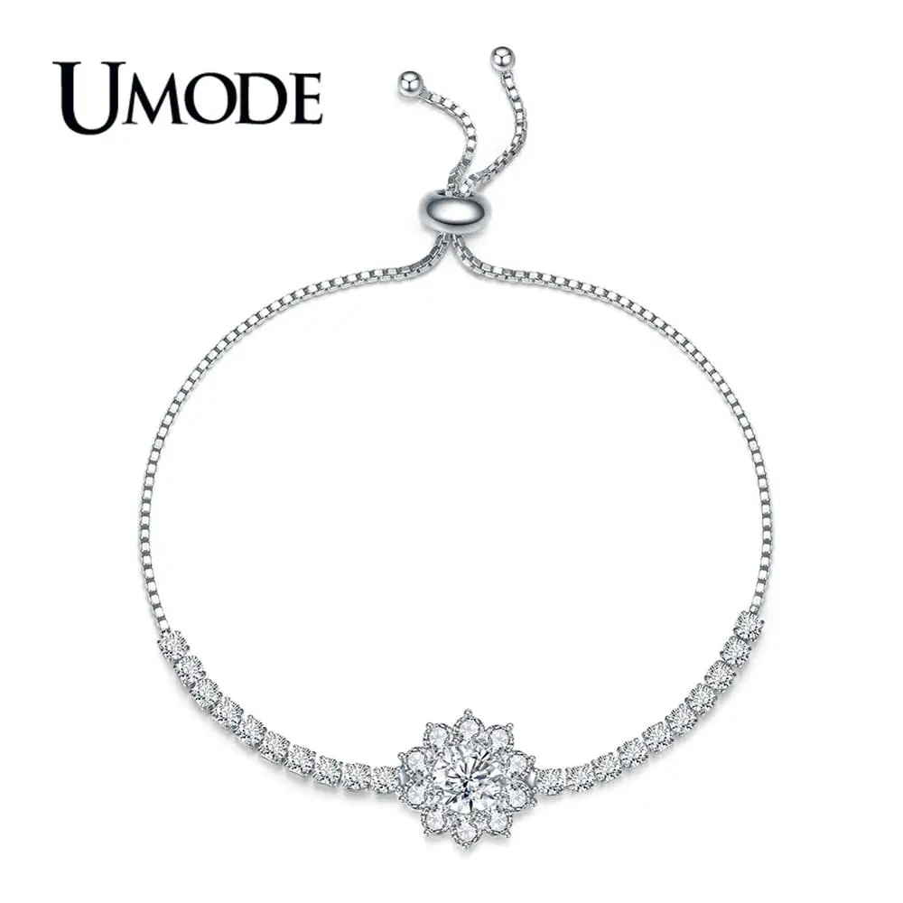 UMODE 2019 новый модный большой роскошный цветок регулируемый браслет для женщин