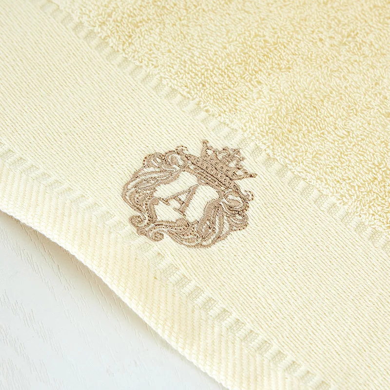 LREA модное однотонное вышитое благородное полотенце для лица хлопок материал мягкий и удобный защищает вашу кожу 34x74 см пляж+ полотенца