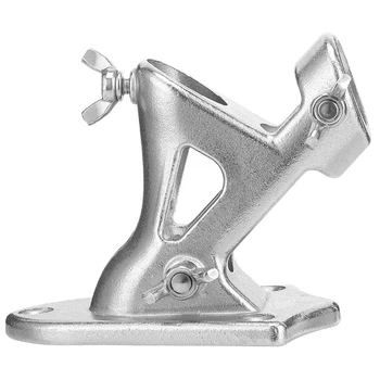 

Stainless Steel Flagpole Bracket 2 Positions Wall-Mounted House and Real Estate Flagpole Bracket Silver