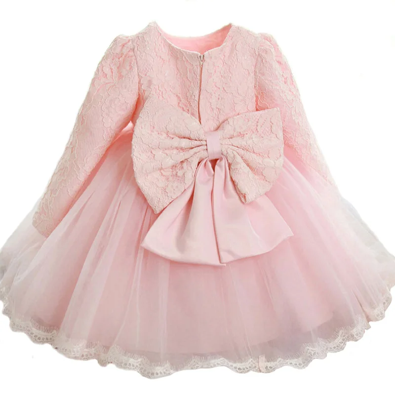 Цветок Винтаж платья для девочек детская одежда для вечеринок и церемоний свадебное платье принцессы для маленьких девочек для дня рождения с бантом, для крещения