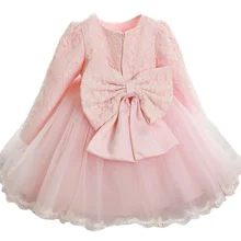 Цветок Винтаж платья для девочек детская одежда для вечеринок и церемоний свадебное платье принцессы для маленьких девочек для дня рождения с бантом, для крещения