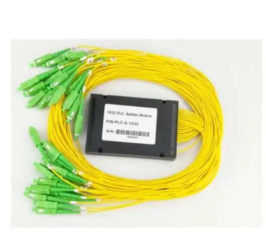 SC APC 1x32 1 м разветвленный блок 1 × 6 ПЛК FTTH Волоконно-Оптический ABS 1x32 PLC splitterSC APC