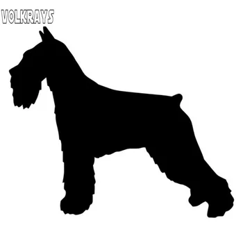 

Volkrays Funny Car Sticker Standard Schnauzer Dog Accessories Reflective Waterproof Sunscreen Vinyl Decal Black/Silver,10cm*12cm