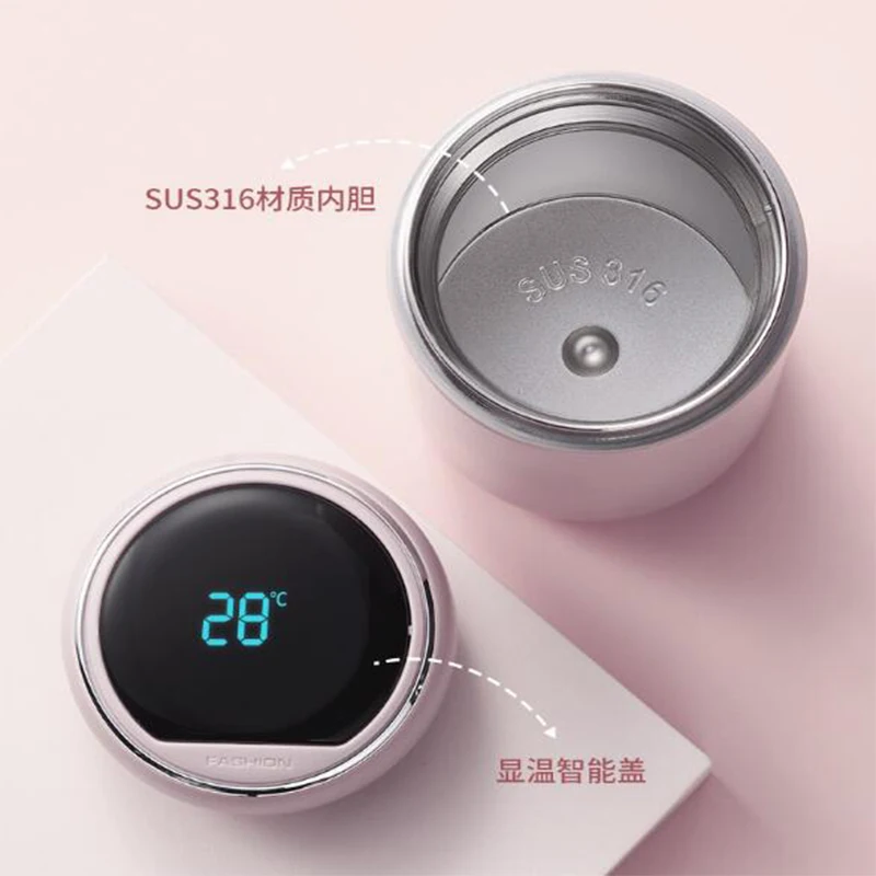 스마트 보온병 물병, 300ML, Led 디지털 온도 디스플레이, 스테인리스 스틸, 커피, 보온 머그잔, 지능형 컵