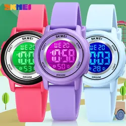 SKMEI New Children Watch Digital Chrono Electronic Date Display Clock For Kids Wristwatch Girls Boys Gift Bracelet Free Shipping