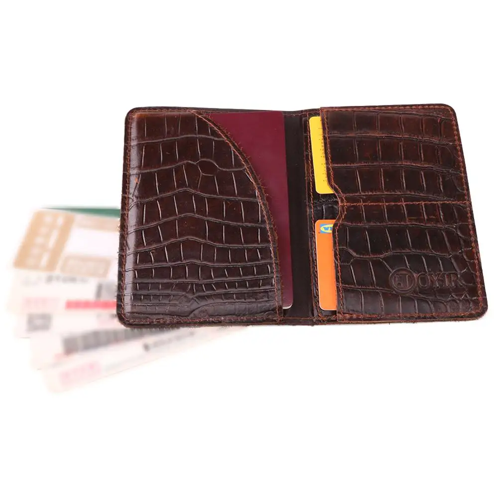 Держатель для паспорта JOGUJOS RFID из натуральной кожи под крокодила|Держатели карт и