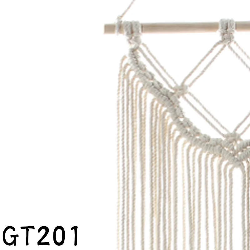 Hand-woven Tapestry Cotton Rope DIY Finished Product Video Tutorial Northern European-Style Tassels Weaving Wall Hangers Tapestr