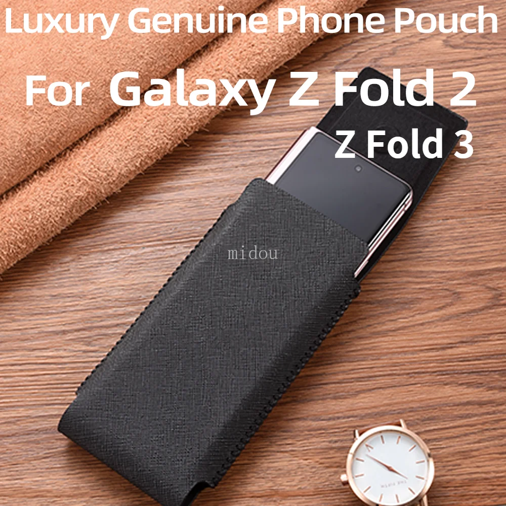 Чехол для Samsung Galaxy Z Fold 3 чехол из натуральной кожи galaxy fold 2 защитный сумка fold3 5G |