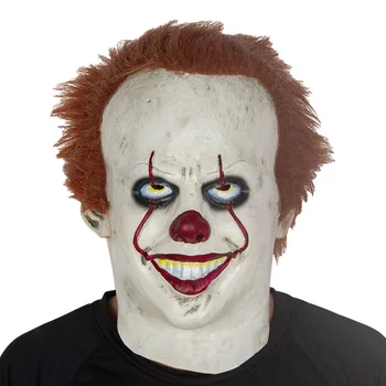 

2019 Movie It Chapter 2 Pennywise Clown Mask Latex Scary Halloween Costumes Props Cosplay Party Mask Free Shipping