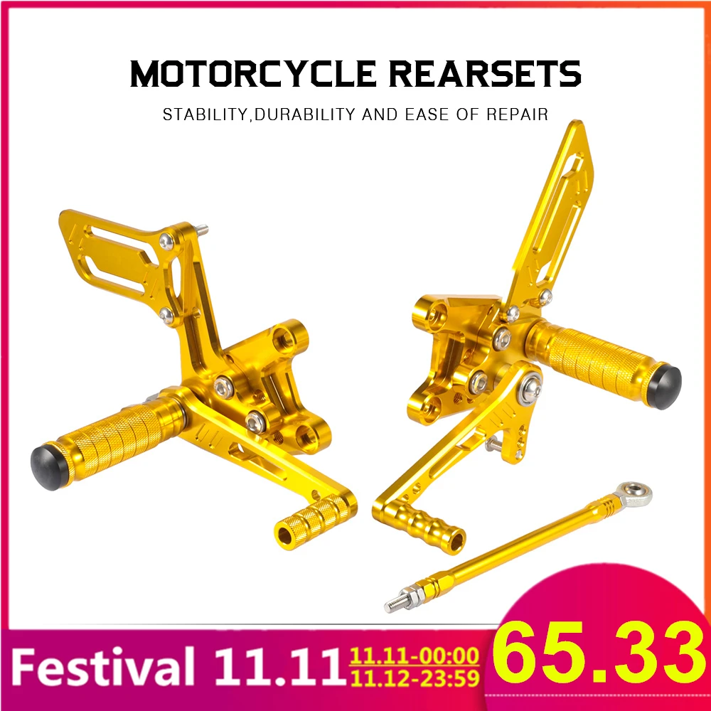 

CNC Motorcycle Footrest Footpegs Foot Peg Pedal Rearset Red Design For Suzuki SV650 SV650S GSXR600 GSXR750 GSX1000 K1 D40