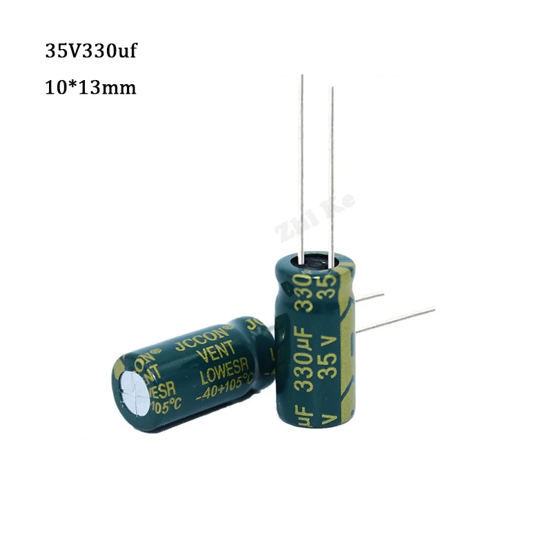 10 pcs  Aluminum electrolytic capacitor 330 uF 35 V 10 * 13 mm frekuensi tinggi Radial Electrolytic kapasitor