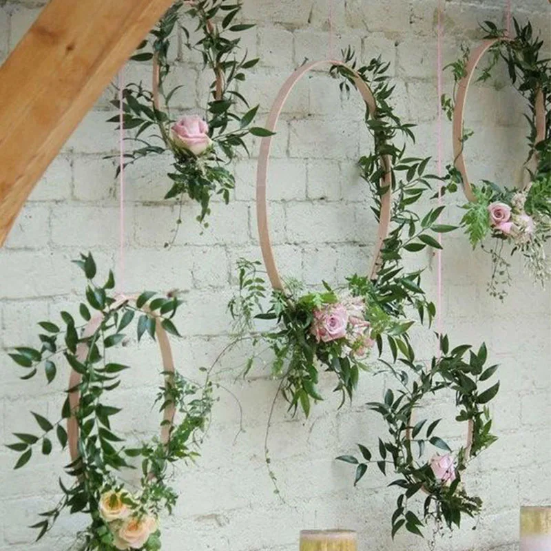 6 Cerchi In Legno Di Bamb&ugrave; Per Fai-Da-Te - 3 Misure Per Corone E Dream Catcher