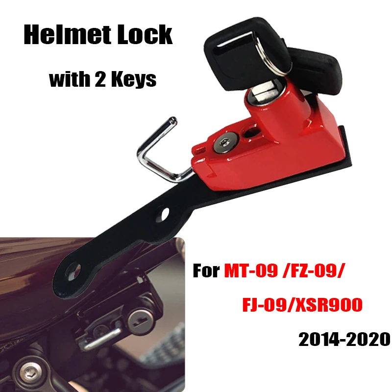 MT09 FJ09 Anti theft Security Aluminum Helmet Lock with 2 Keys Fit For