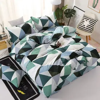 

49 style geometric bed linens splice bedding set home Textile duvet cover bed sheet quilt cover gifts boys queen king size