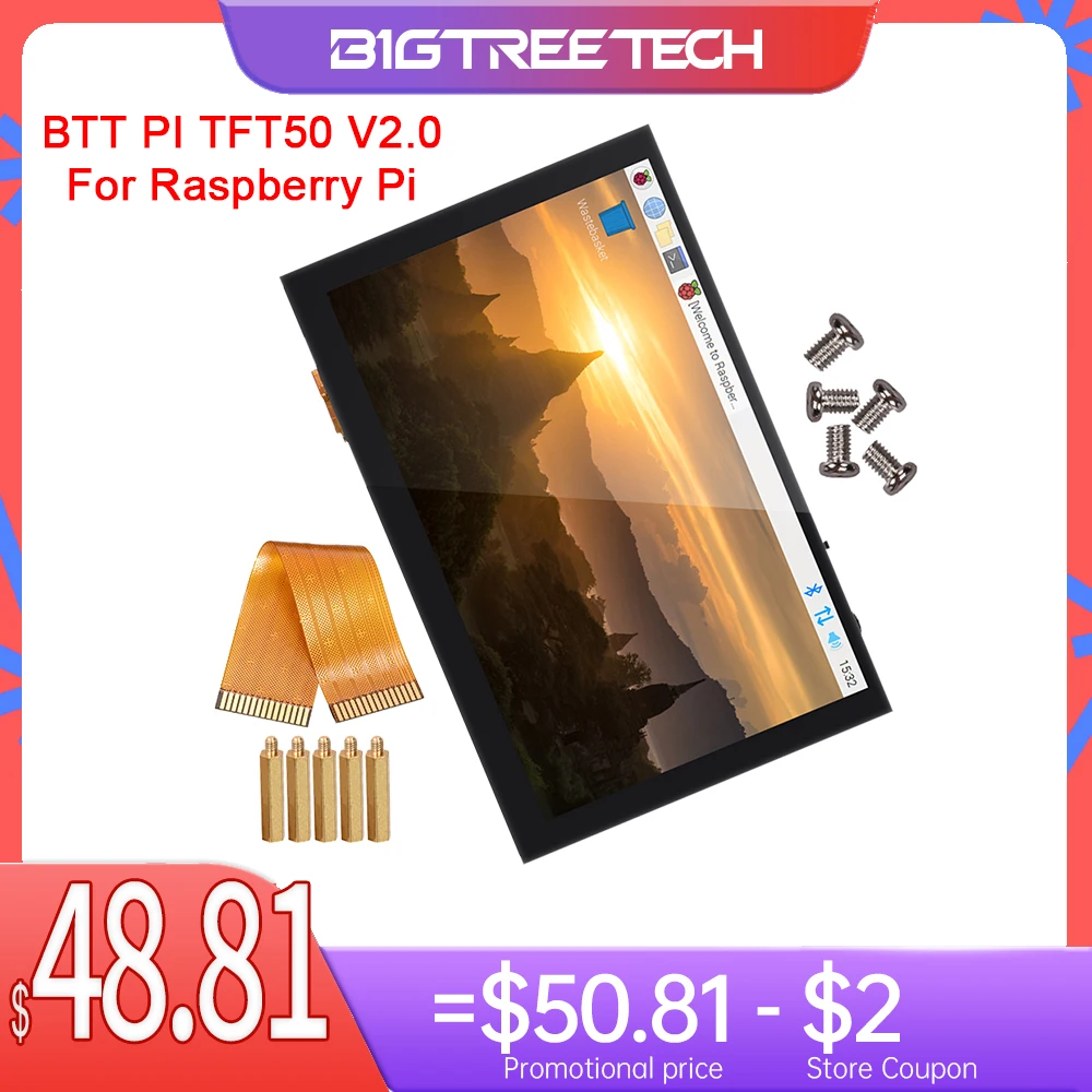 Дисплей для 3D принтера Raspberry Pi 3 3B Plus 4B Модель B 800x480 5 дюймов | Компьютеры и офис
