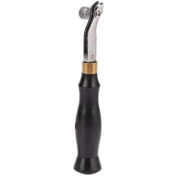 

Adjustable Leather Edger Creaser Wooden Handle Stainless Steel Professional Edge Press Skiving Tool DIY Leather Craft