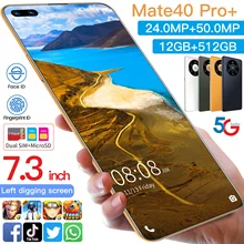 Teléfono Inteligente Mate40 Pro, versión Global, Pantalla Completa de 6000 pulgadas, 7,3 mAh, Deca Core, 12GB, 512GB, 4G, LTE, red 5G