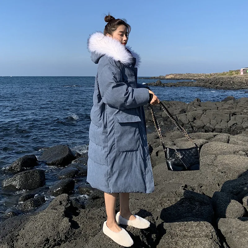 

Dongdaemun over-the-Knee down Jacket Cotton-padded Clothes Women's 2018 New Style Students down Coat Mid-length Korean-style Cot