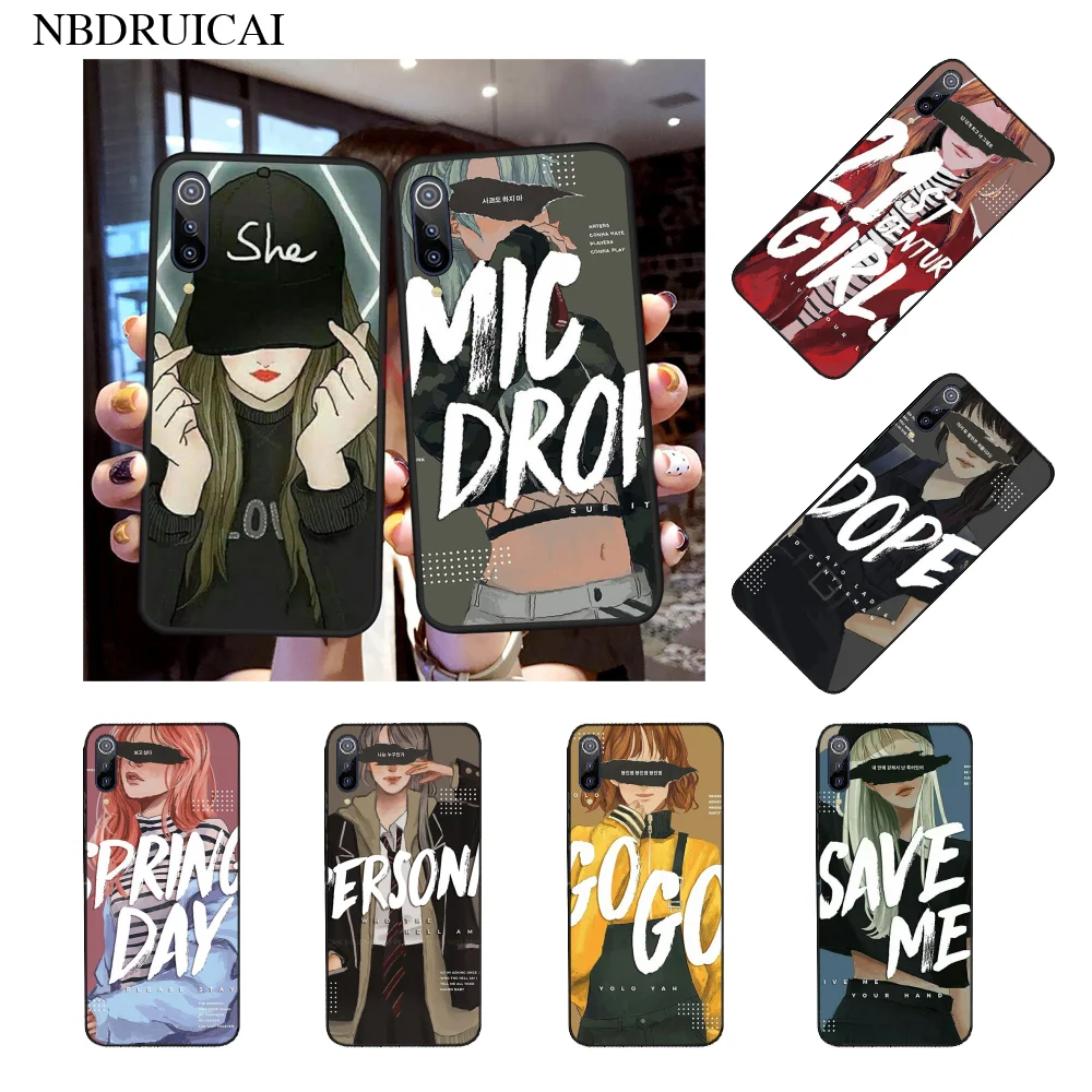 NBDRUICAI pepakomi Bts Perfect TPU черный чехол для телефона Корпус Xiaomi 8 9 se 5X Redmi 6pro 6A 4X 7 5plus note 5 |
