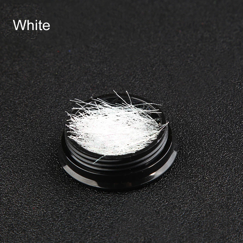 White 1 коробка Многоцветный металлический блеск для ногтей линия для DIY ногтей магазин украшения Золотой Серебряный ноготь линия качество ногтей части для дизайна ногтей - Цвет: White