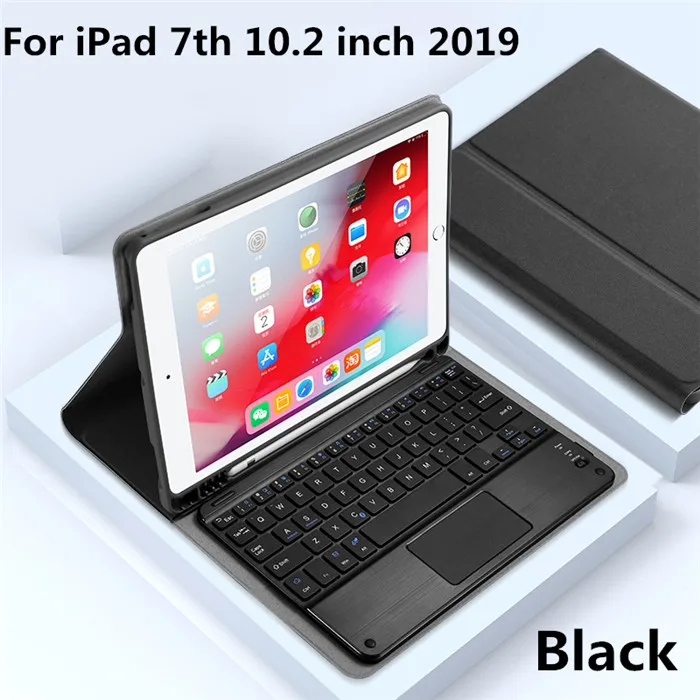 1026T-Black Чехол с сенсорной панелью для iPad 9,7 Air 2 10,2 чехол с держателем для карандашей для iPad Pro 10,5 Air 3 mini 5 7,9 чехол с клавиатурой - Цвет: 1026T-Black