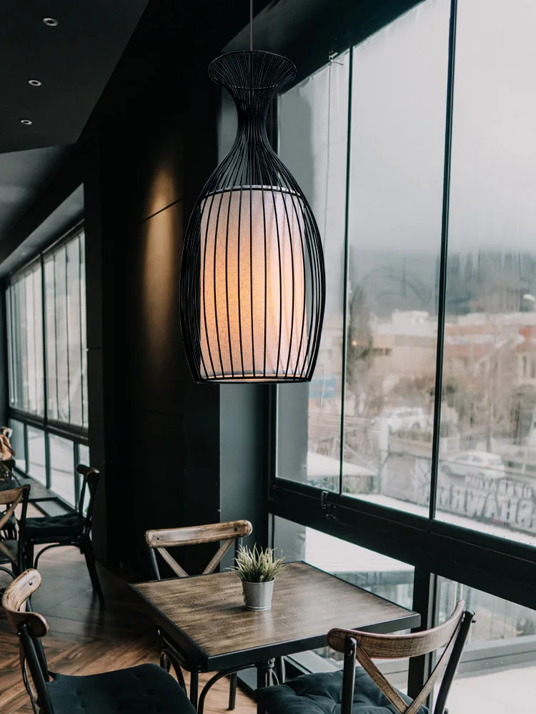 Промышленный Китайский подвесной светильник s кованая железная клетка для птиц