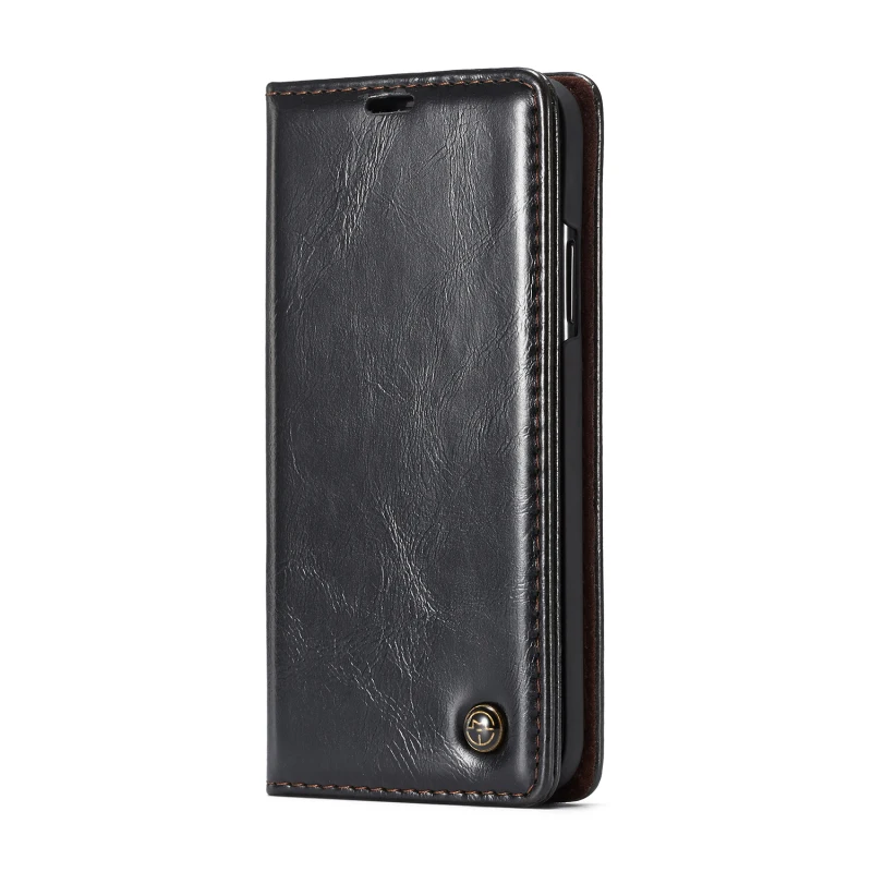 Leather Flip Wallet TPU Case for iphone X XS Max XR Cover Business Vintage 8 7 6 6S 5 5s SE Magnet | Мобильные телефоны и