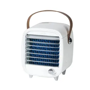 

2020 Summer Miniature fan cold fan ice cold fan ice cube three-layer cooling fan atmosphere light portable fans