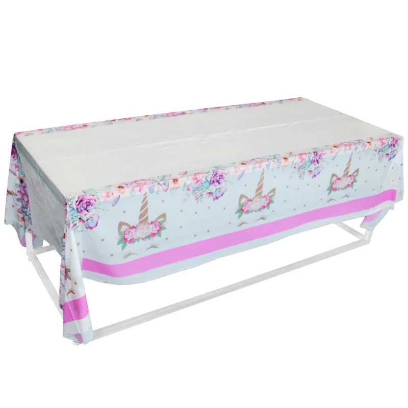 

Unicorn Kids birthday party Tablecloth Unicorn party Disposable tablecloths and tableware Wedding decoration Baby shower supplie