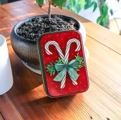 A Рождественская мультяшная коробка для хранения конфет, жестяная коробка для конфет, Рождественская коробка для хранения снеговика, коробка для хранения чая, рождественские украшения для дома - Цвет: A