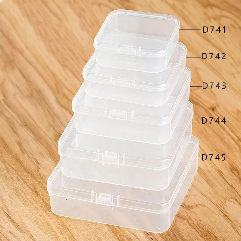 

2pcs Jewelry Display Practical Tool Plastic Box for Tools Case Screw Sewing Boxe Transparent Component Screw Storage Box