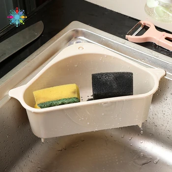 

Kitchen Accessories Triangle Sink Drain Rack Vegetable Rack Household Triangle Hangable Storage Punch-Free Tray Storage Basket