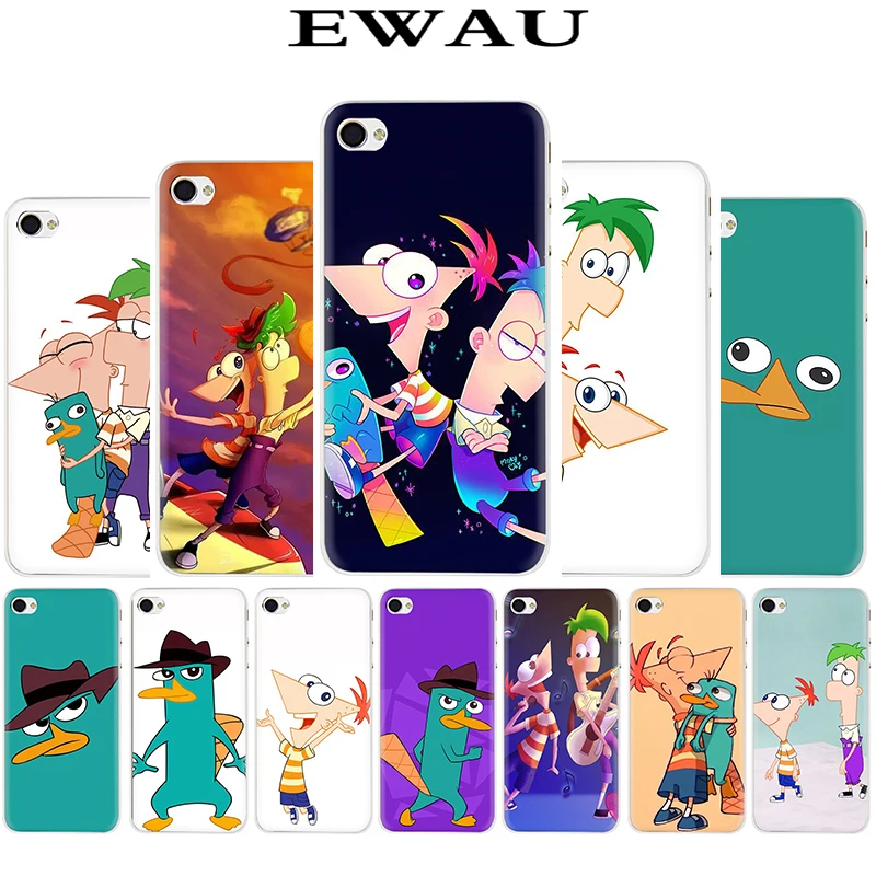 

EWAU Phineas and Ferb Hard Phone Cover Case for iphone 5 5S SE 5C 6 6s Plus 7 8 Plus X XR XS MAX