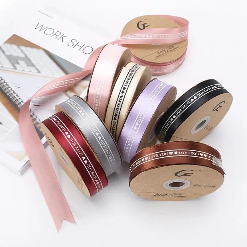 25mm 22meters/Roll Grosgrain Satin Polyester Ribbons for Party Wedding Christmas Decoration Handmade Rose DIY Gifts Packaging | Дом и сад