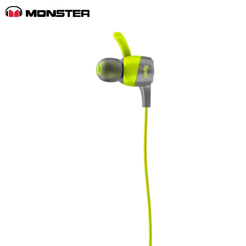 MONSTER iSport Achieve Беспроводной Спортивный Bluetooth беспроводной в уши с гарнитурой сабвуфер Проводные водонепроницаемые наушники