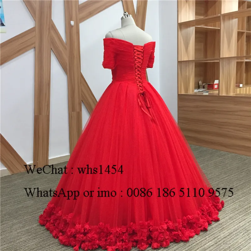 Mbcullyd Золушка красное платье Quinceanera с цветами Пышное Платье милое бальное платье 16 платье на свадьбу нарядные платья для девочек vestidos De 15 Anos