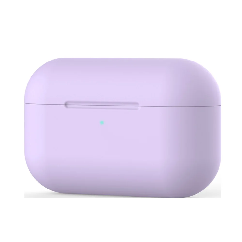 Ultrathin Case for Airpods Pro Silicone Bluetooth Wireless Earphone Case for Air pods Pro Protective Case for Apple AirPods Pro - Цвет: Purple