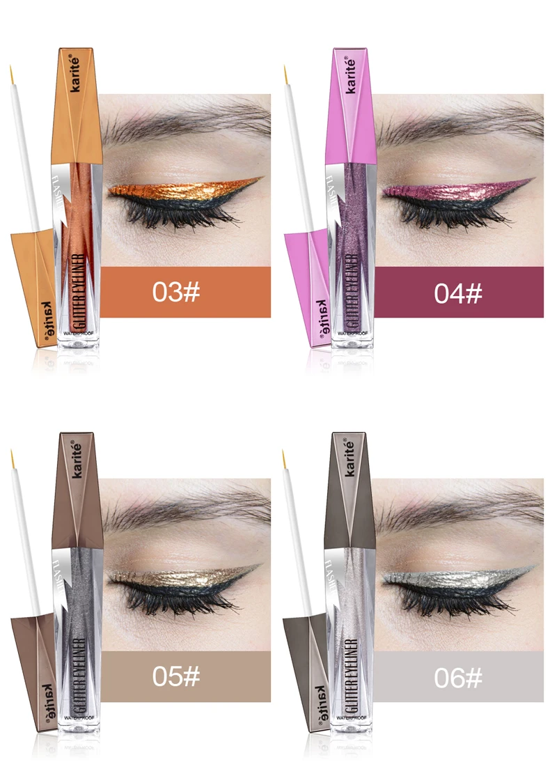 Kiss beauty Карандаш косметический пигмент жидкая блестящая подводка для глаз дешевый макияж красочный профессиональный водонепроницаемый Стойкий матовый