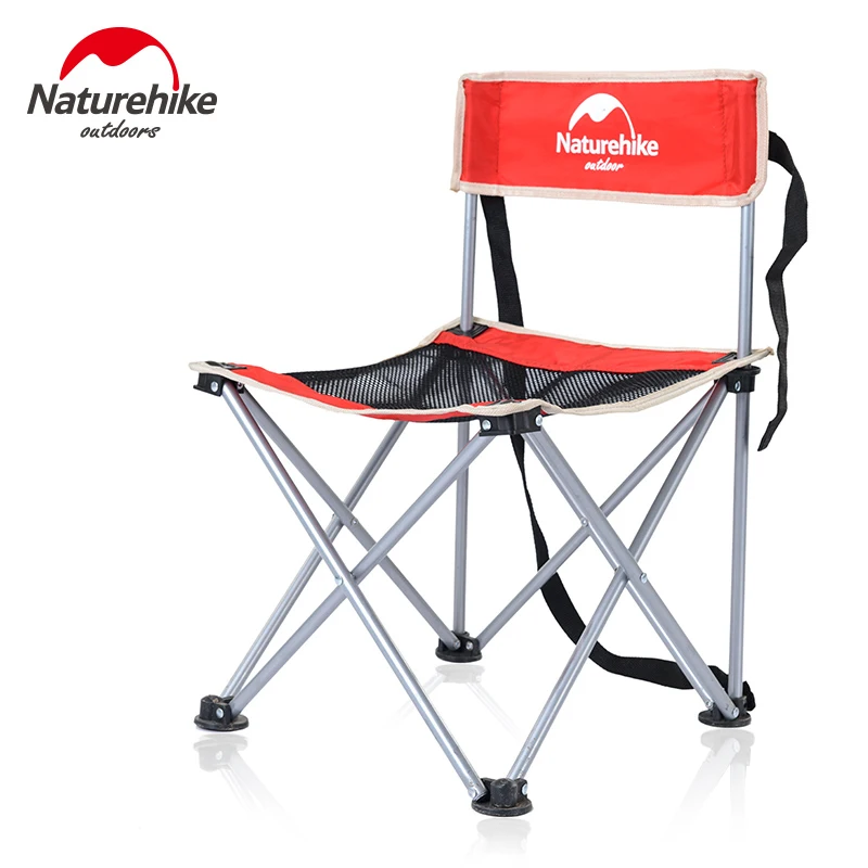 Naturehike председательский стуль Портативный откидной спинкой FishingChair Пикник Кемпинг пляж барбекю Путешествия NH16J001-J - Цвет: Red