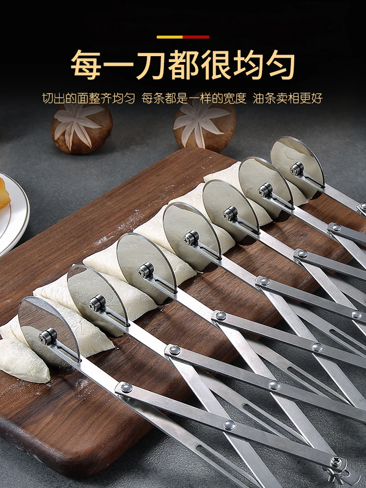Stainless steel slicer knife artifact non stick manual adjustable size commercial pizza roller cutter divider kitchen tool