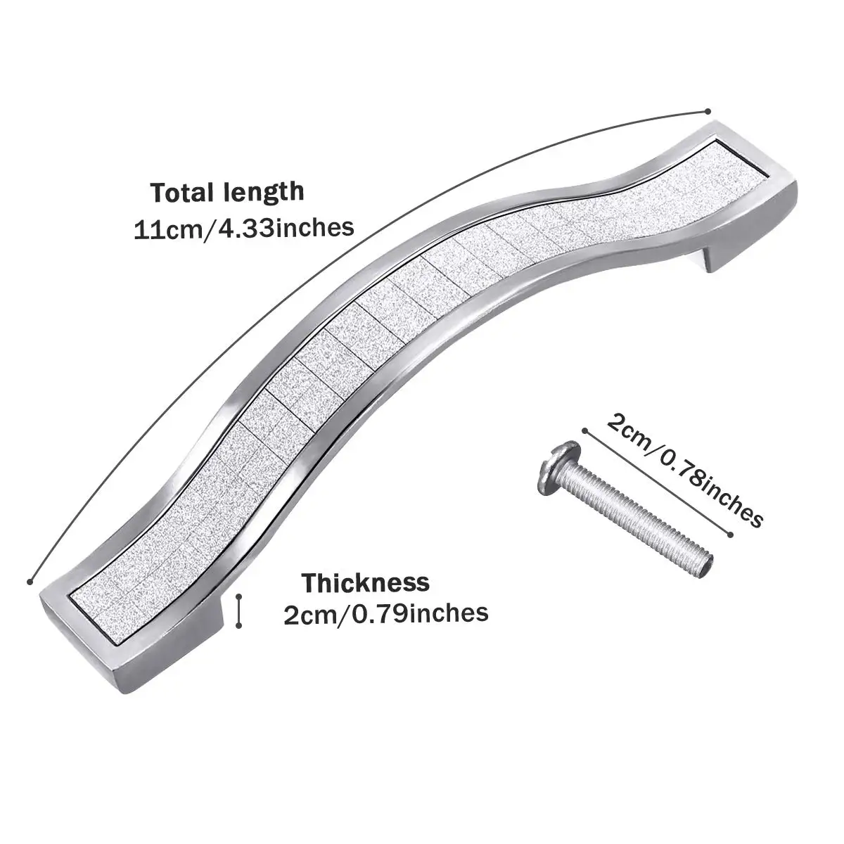 Door Handles Cabinet Handles Crystal 96mm Drawer Handle For Kitchen Cabinet Wardrobe Furniture 10Pcs