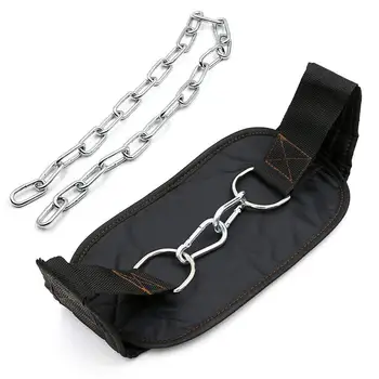 

Fitness Dip Belt with Heavy Duty Steel Chain Double Stitching Weightlifting Bodybuilding Belt