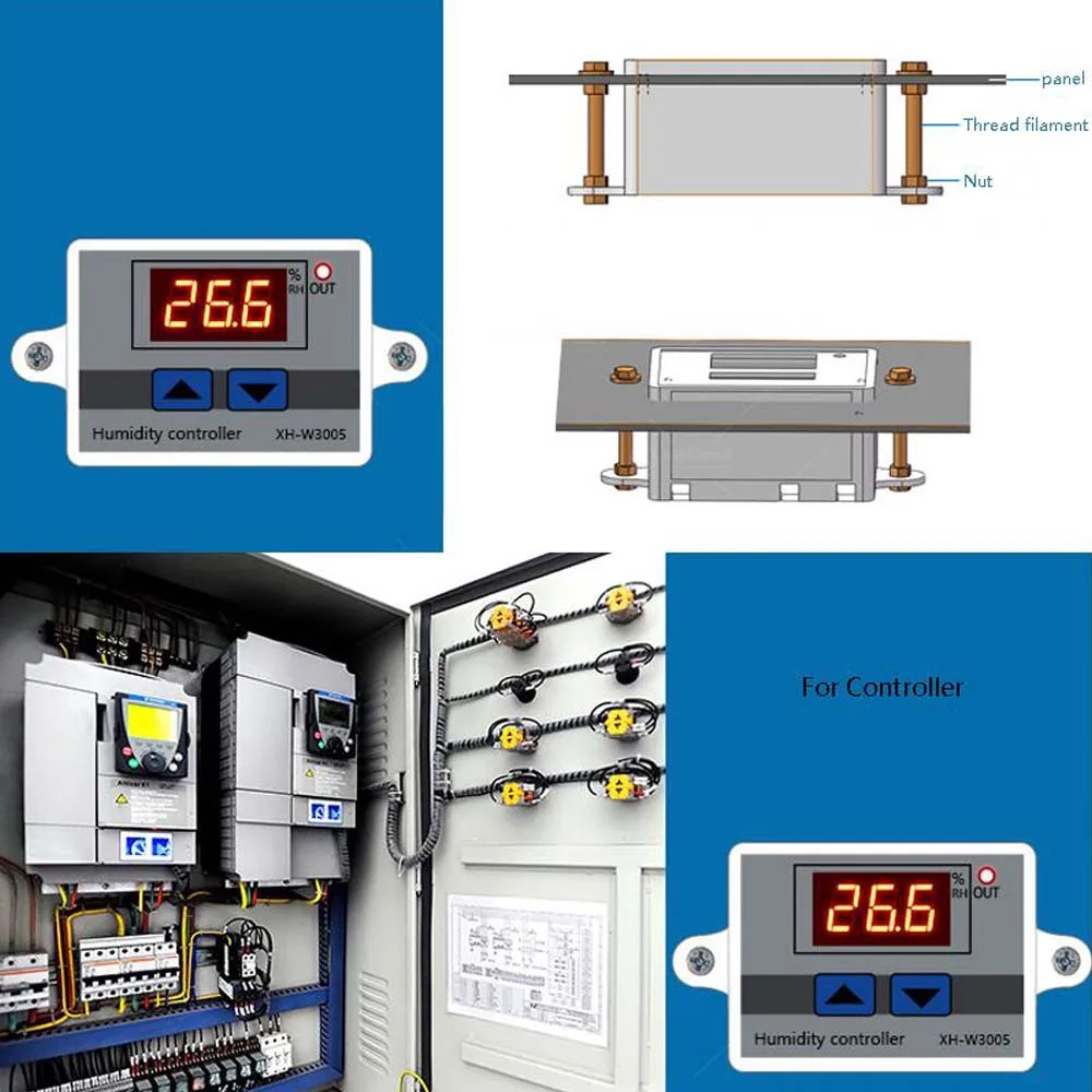 Горячая Распродажа, светодиодный гигрометр с гигрометром, цифровой регулятор влажности, XH-W3005, 220 В, регулятор влажности+ датчик влажности